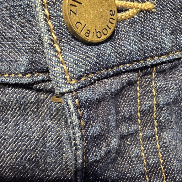 Liz Claiborne Blue Boot Cut Jeans with Gold Studs - Picture 3 of 6